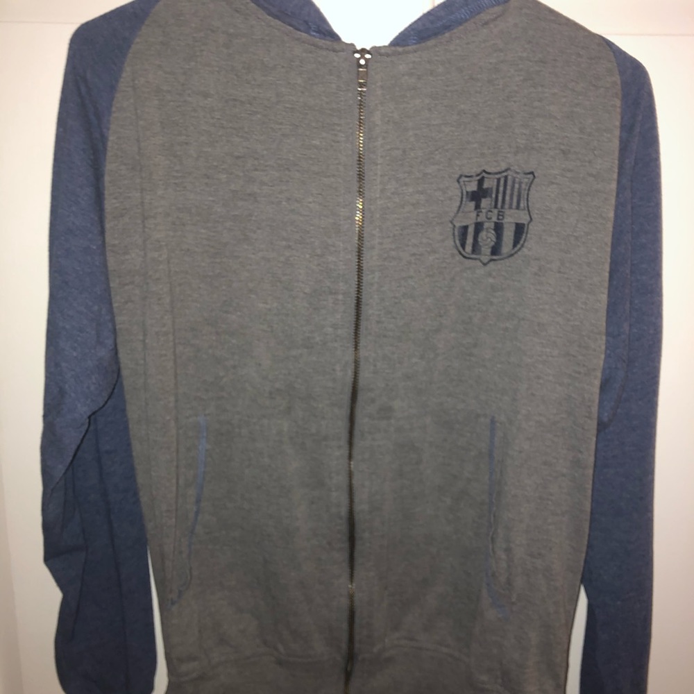 FCBarcelona heeded zip up sweatshirt